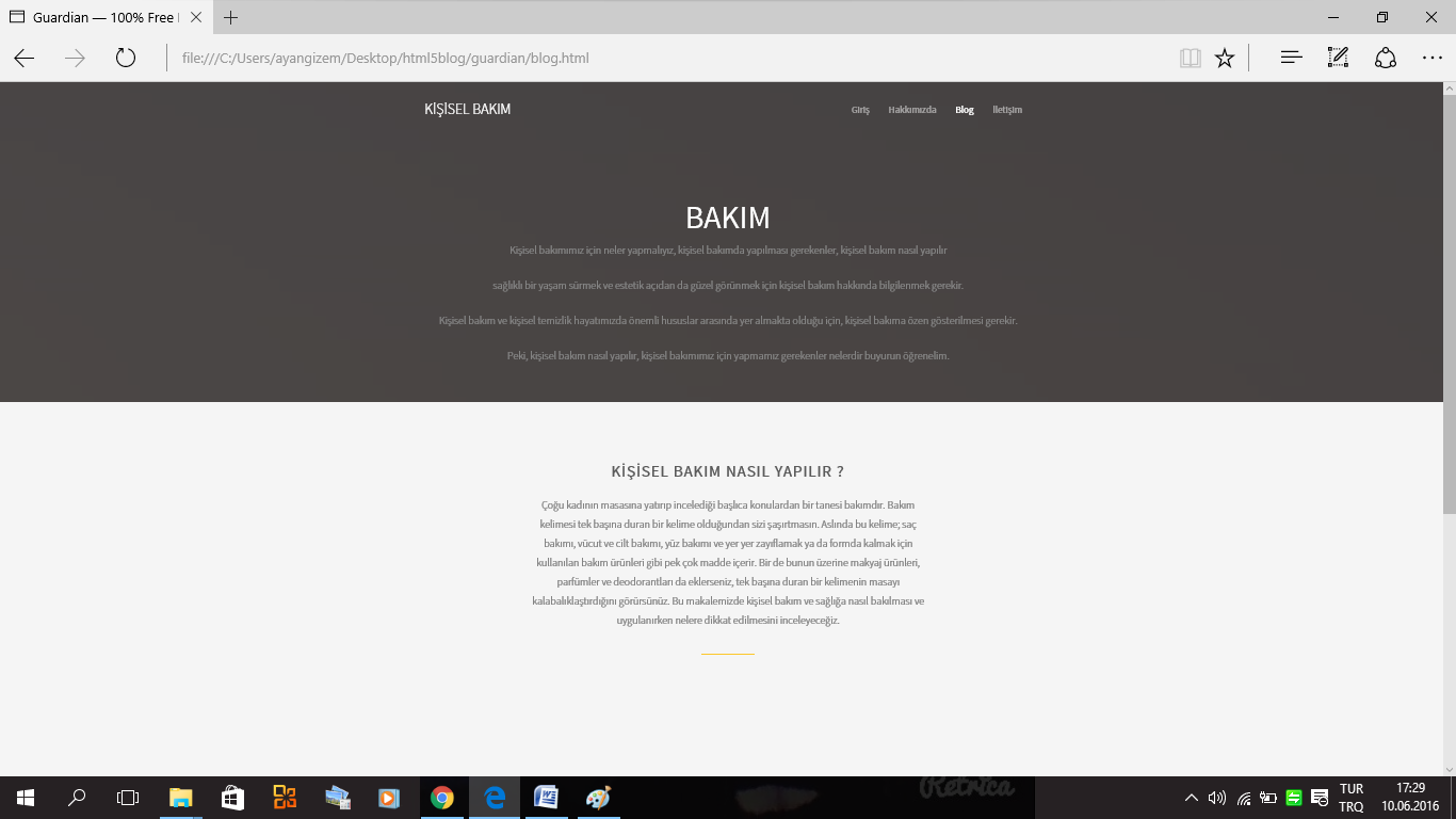 KİŞİSEL BAKIM BLOĞU