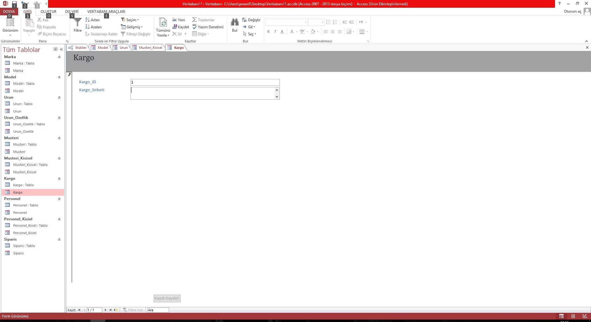 STOK TAKİP OTOMASYONU