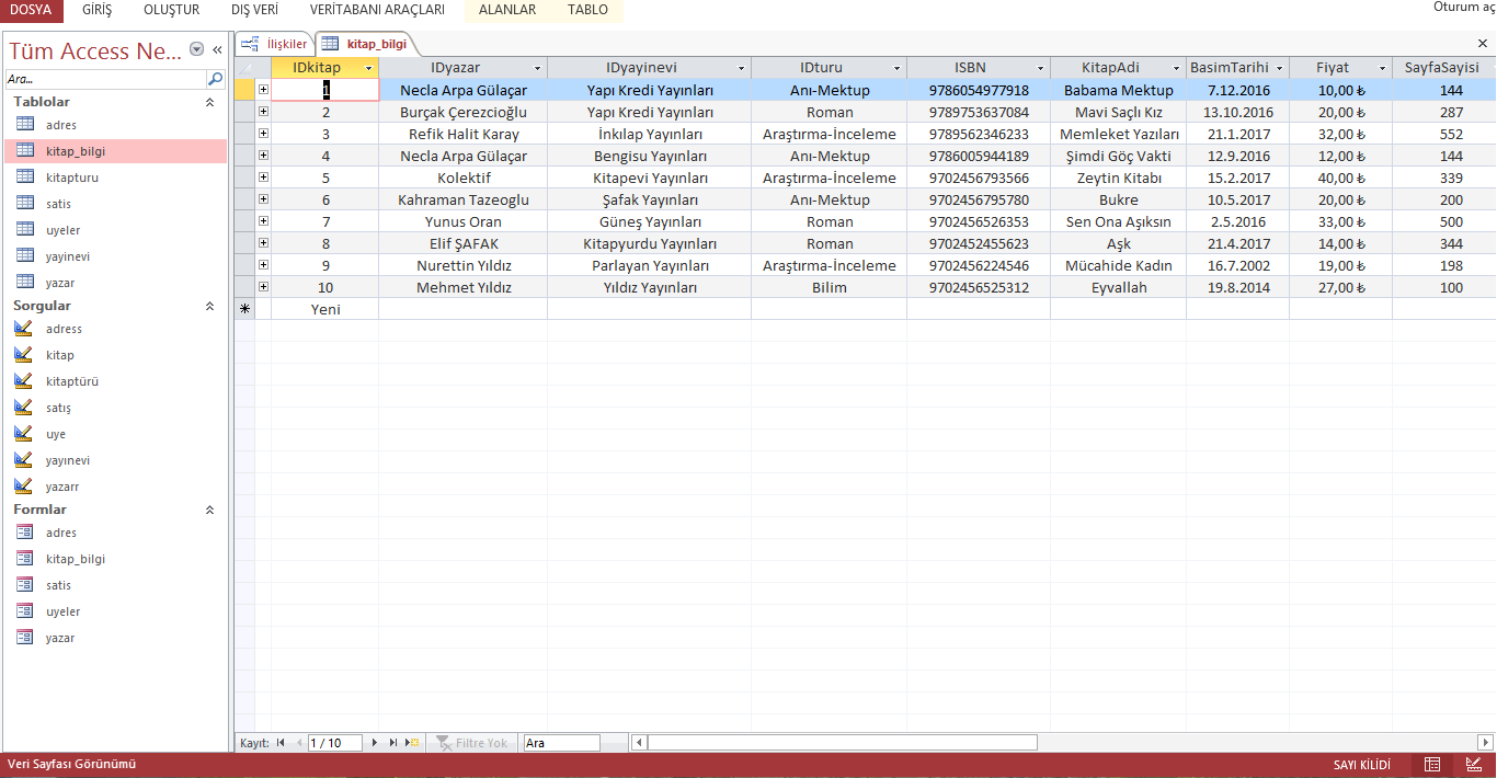Kitap Satış Otomasyonu