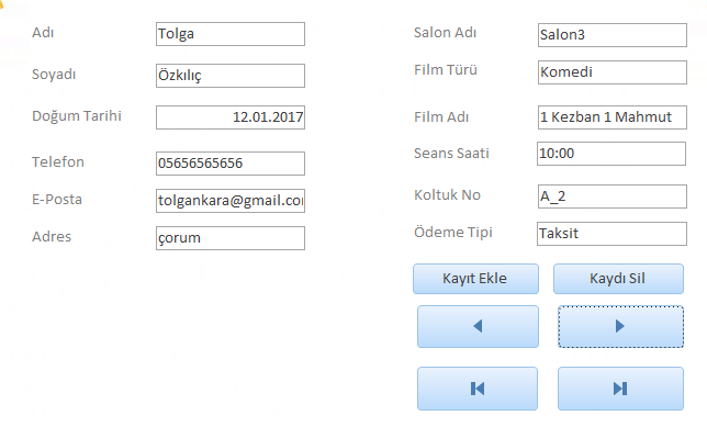 Online Sinema Bileti Satışı
