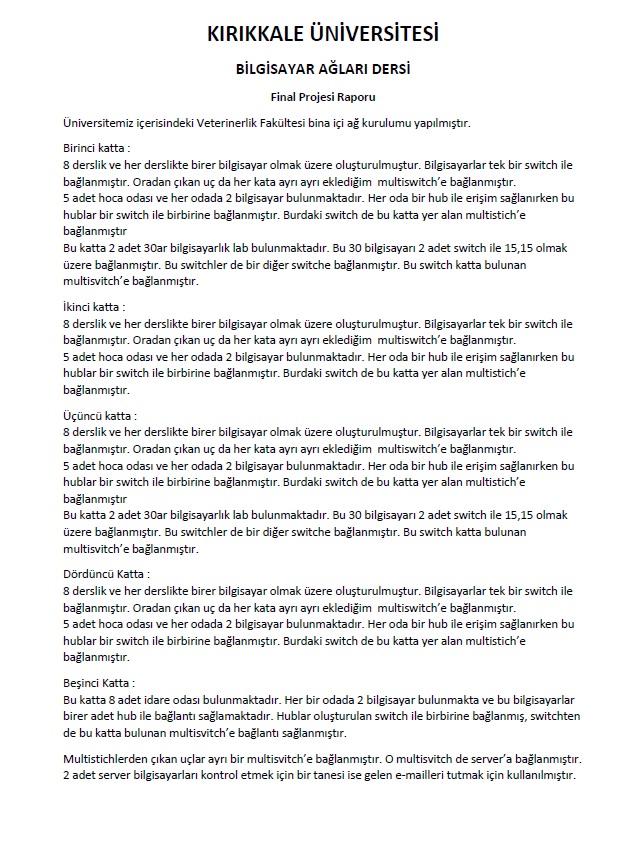 Bilgisayar ağları dersi final projesi-  Ferhat Güvenbaş - 160805010