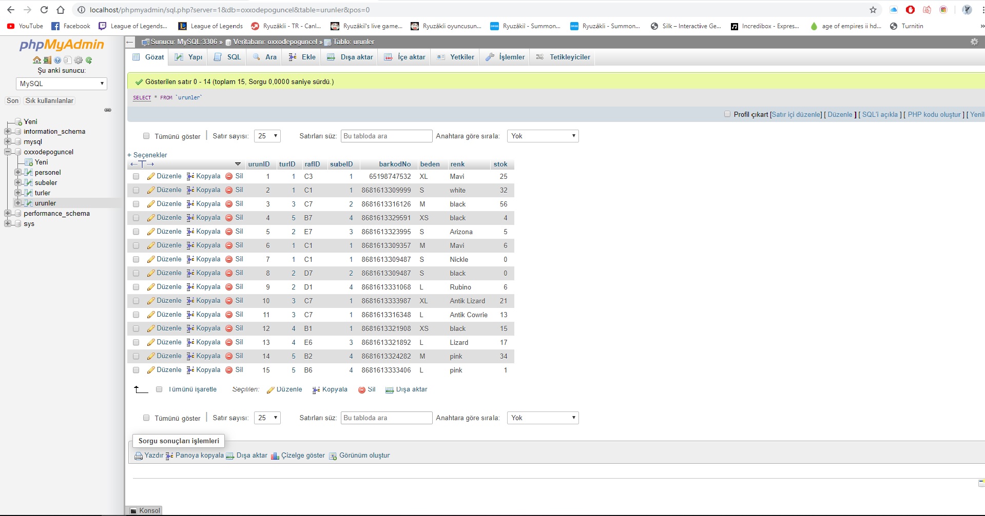 OXXO DEPO SİSTEMİ-160805033 YUSUF BOZKIR-160805010 FERHAT GÜVENBAŞ
