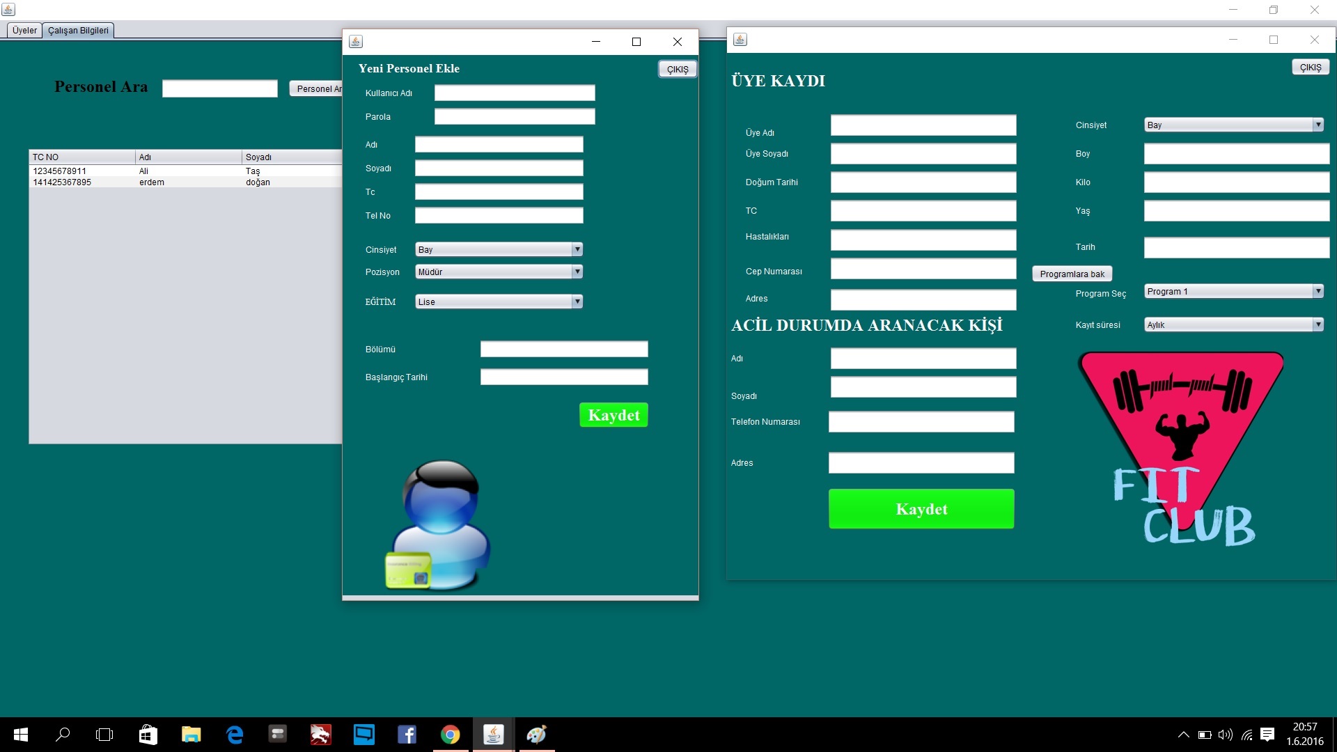 Spor Salonu Otomasyonu