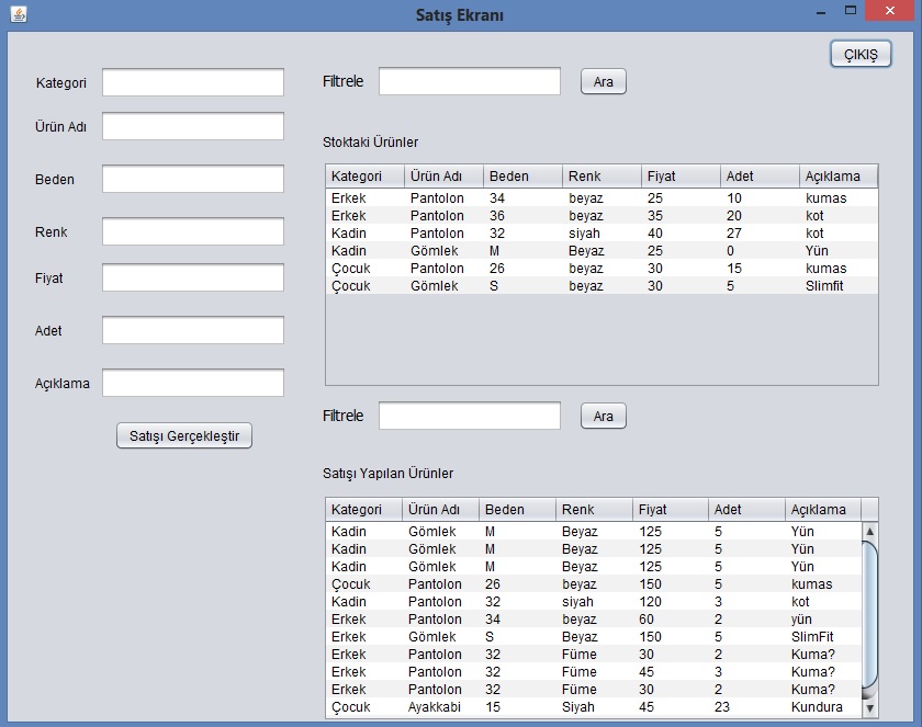Stok Takip Otomasyonu