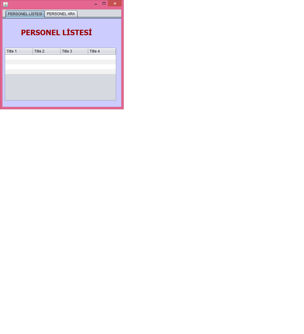 Personel Takip Otomasyonu
