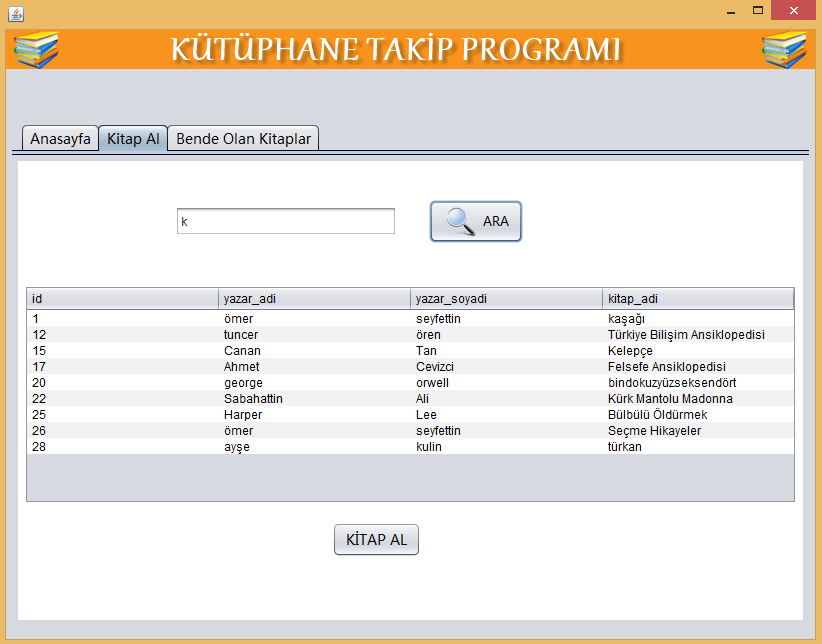 Kütüphane Otomasyonu